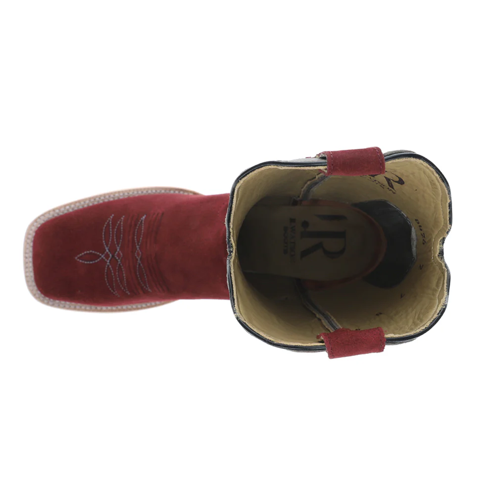11 Inch Wide Square Toe Pull On Cowboy Boots - Image 4