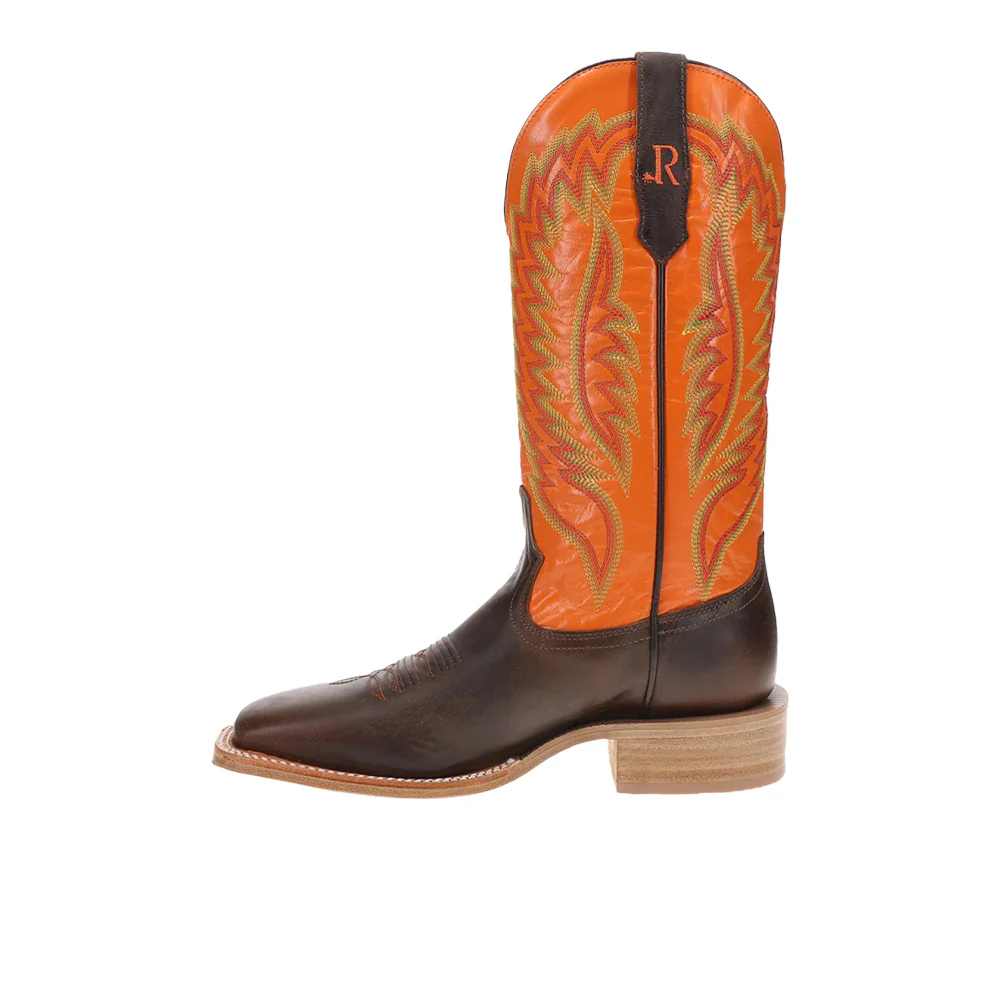 13 Inch Wide Square Toe Pull On Cowboy Boots - Image 3