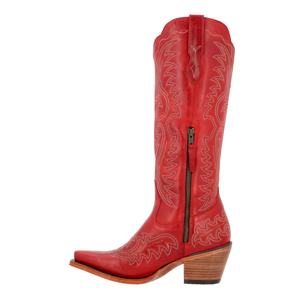 Crush Embroidered Snip Toe Zippered Cowboy Boots - Image 3