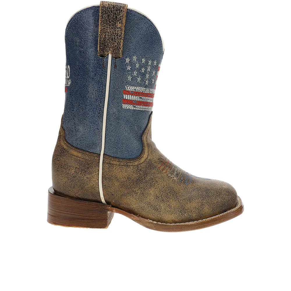 250 USA Square Toe Cowboy Boots (Little Kid)