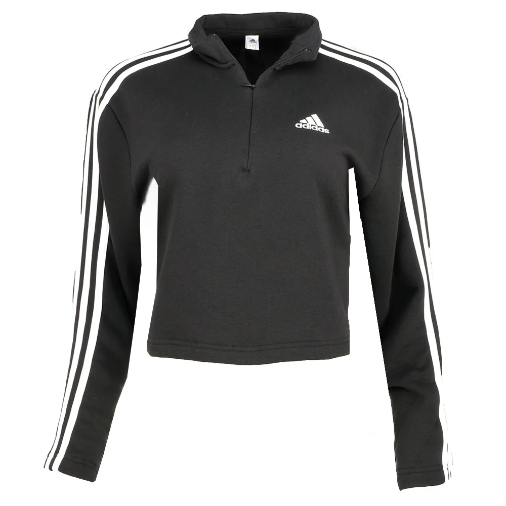 Essentials 3-Stripes Fleece Quarter-Zip Sweatshirt