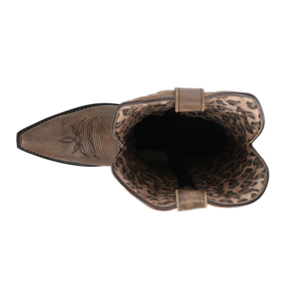 Access Embroidered Snip Toe Pull On Cowboy Boots - Image 4