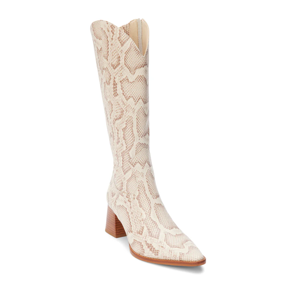 Addison Snake Pointed Toe Zippered Cowboy Boots - Image 2