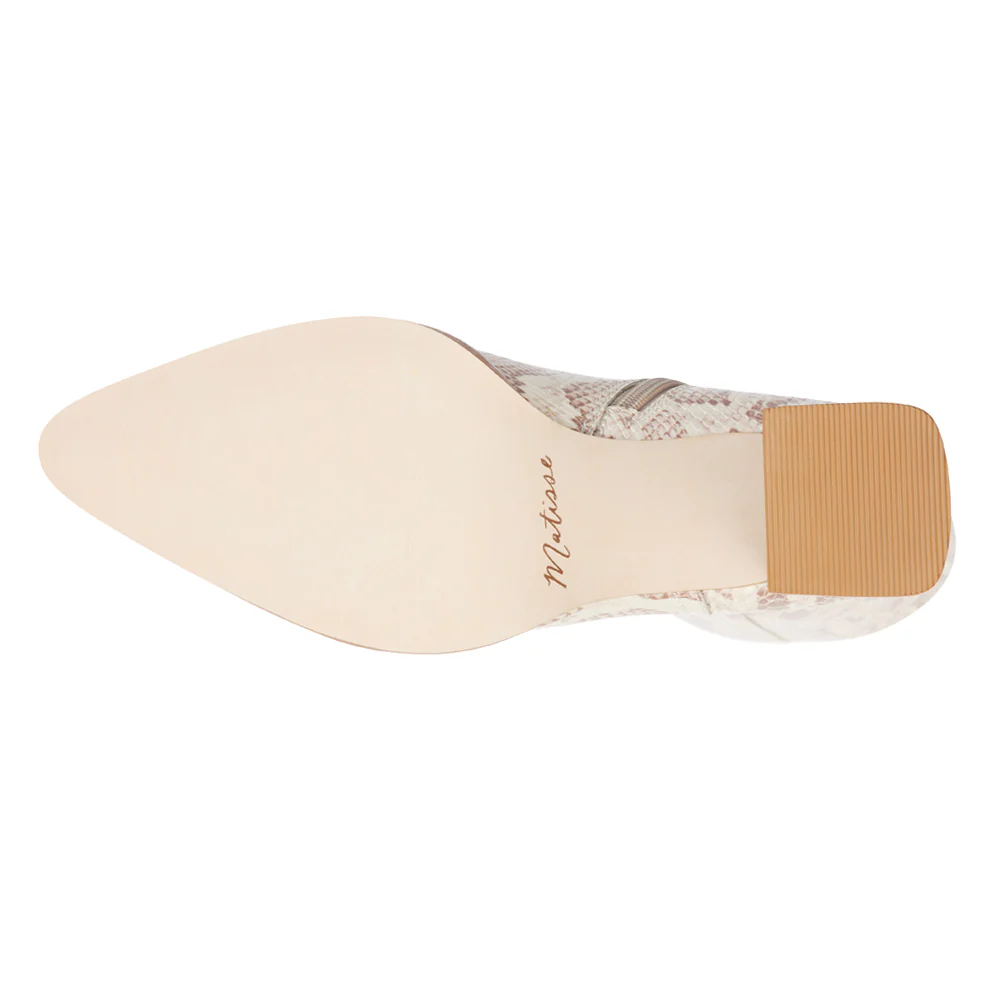 Addison Snake Pointed Toe Zippered Cowboy Boots - Image 5