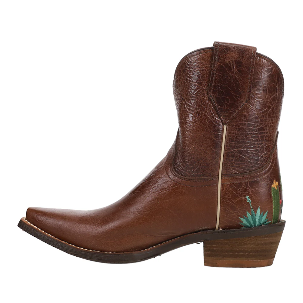 Agave Embroidery Snip Toe Cowboy Booties - Image 3