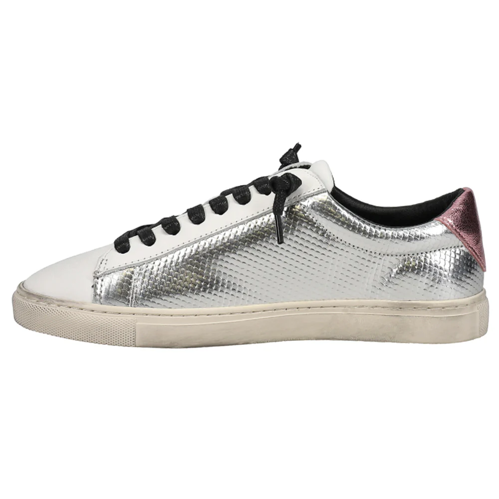Aimee Perforated Metallic Slip On Sneakers - Image 3