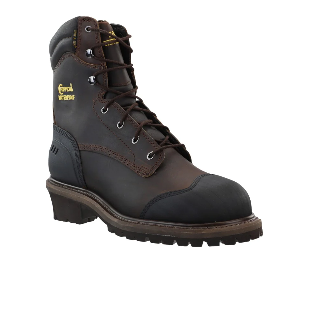 Aldarion Logger 8 Inch Waterproof Round Toe Work Boots - Image 2