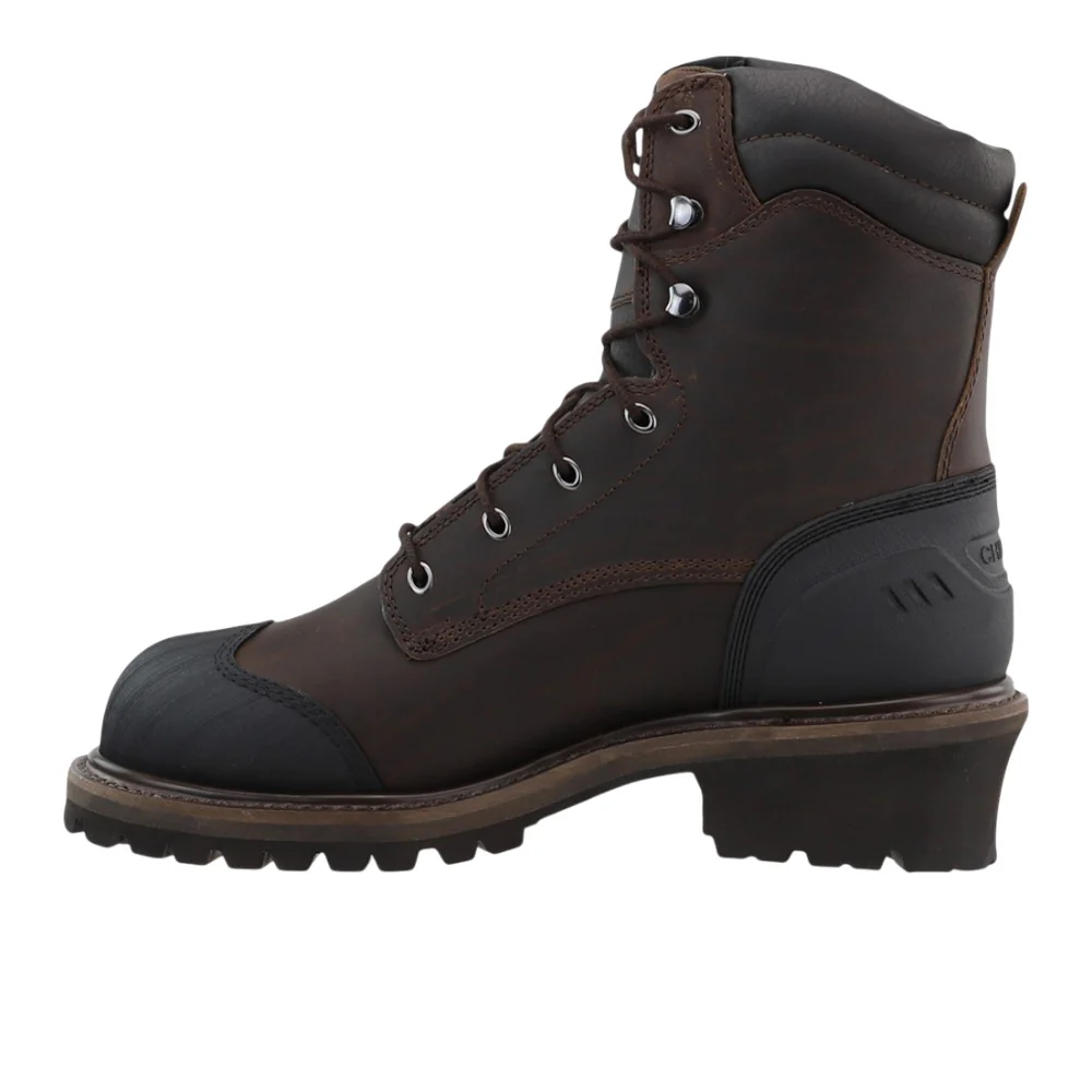 Aldarion Logger 8 Inch Waterproof Round Toe Work Boots - Image 3