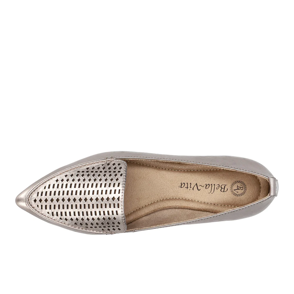 Alessi Cut-Outs Metallic Slip On Flats - Image 4