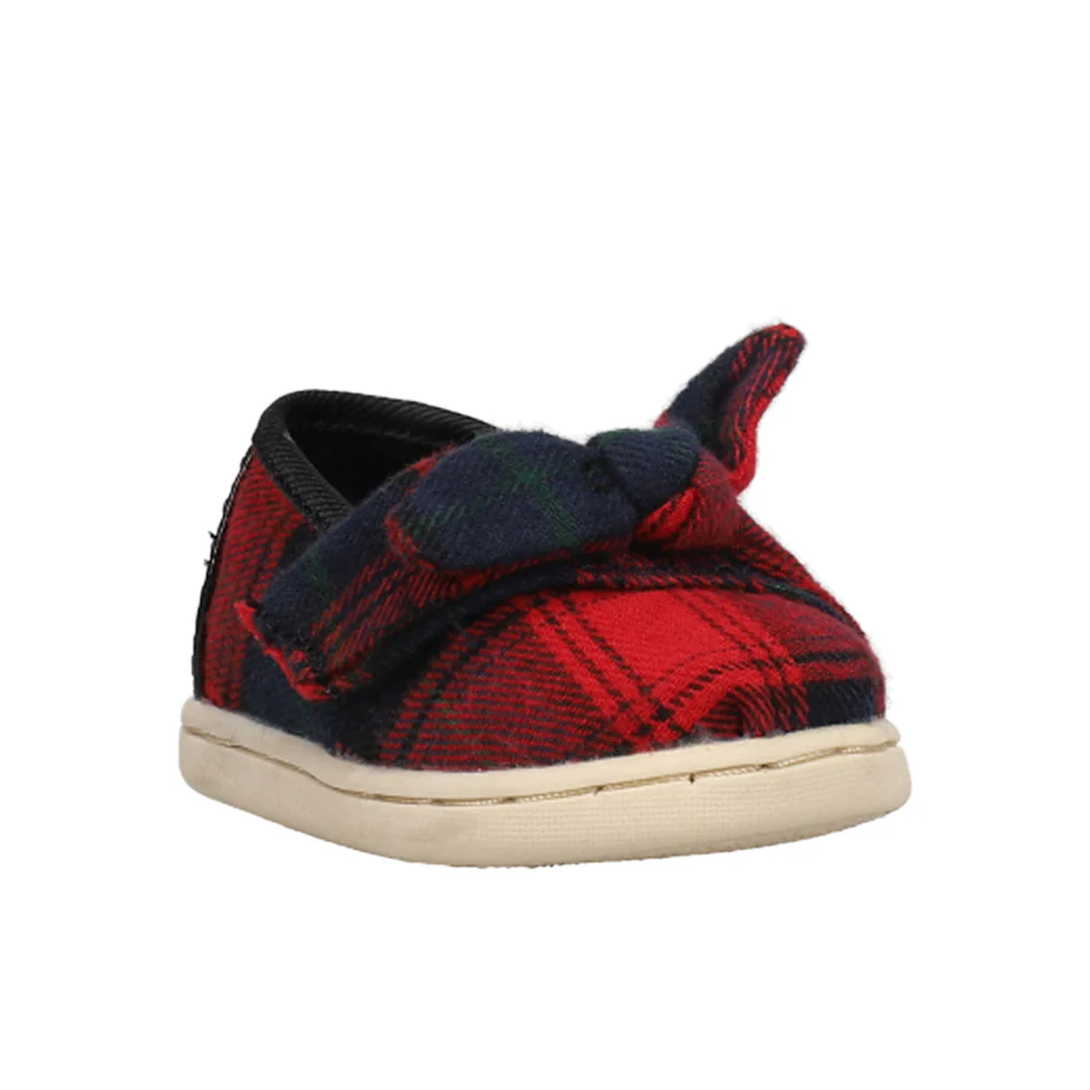 Alpargata Bow Plaid Slip On Flats (Infant) - Image 2