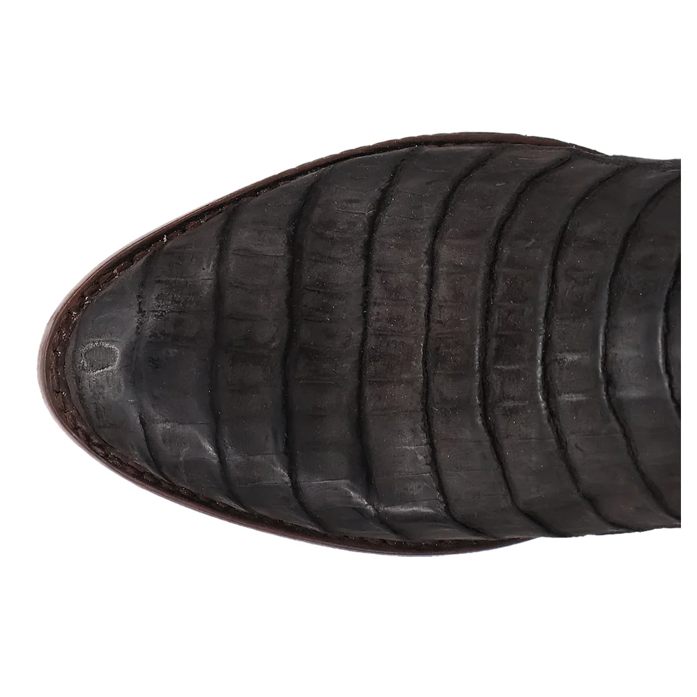 Alvis Emrboidered Caiman Pull On Round Toe Cowboy Boots - Image 4