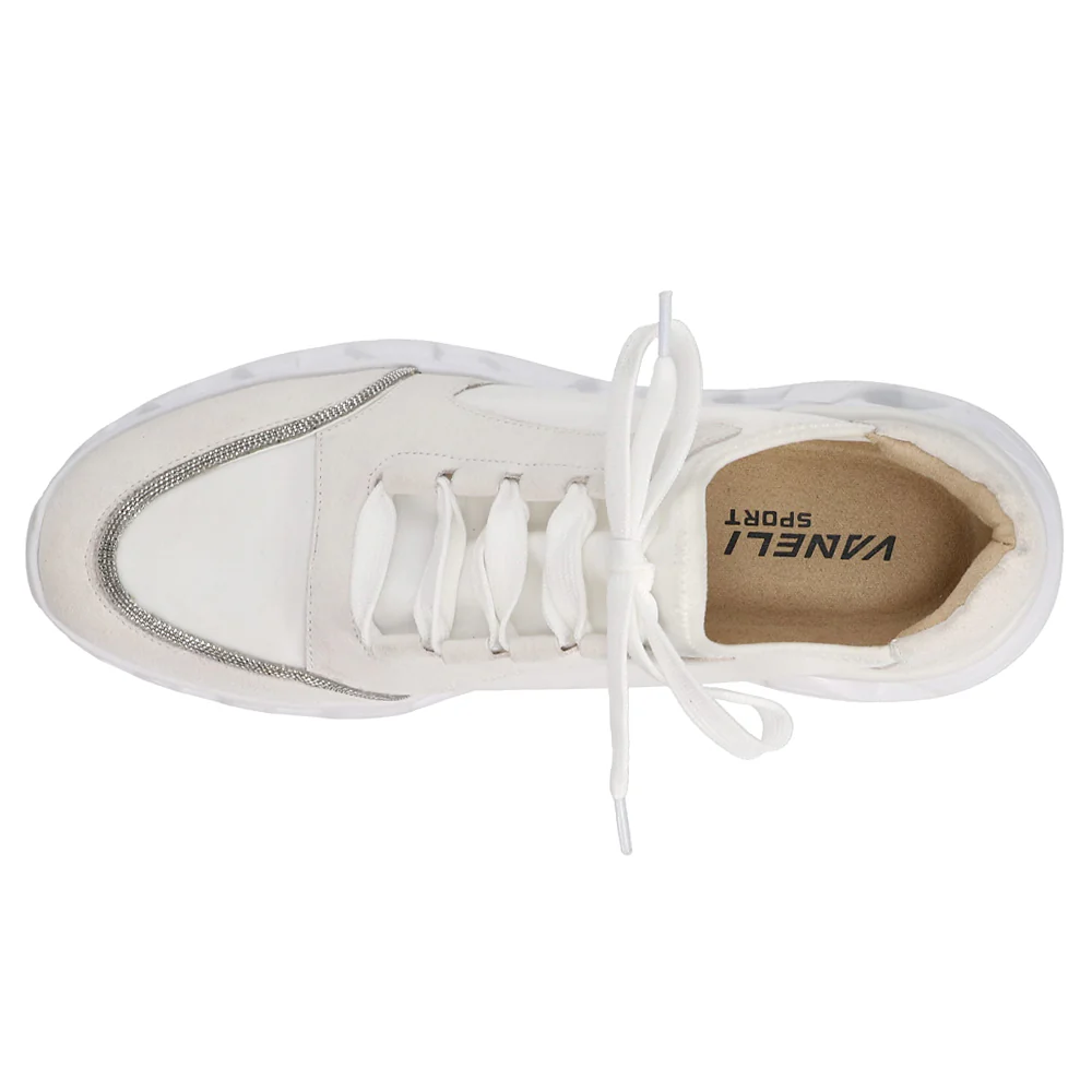 Alyce Rhinestone Lace Up Sneakers - Image 4
