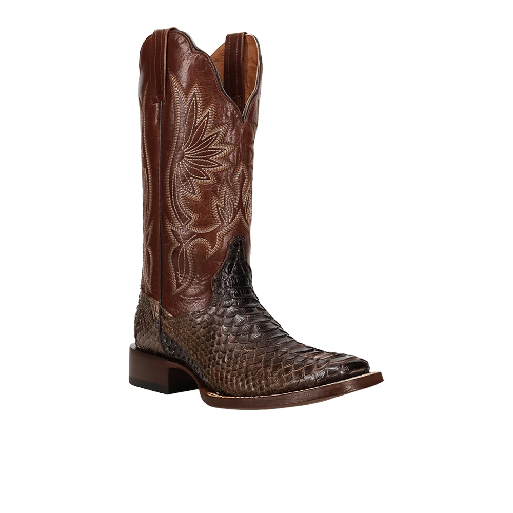 Amara Python Square Toe Pull On Cowboy Boots - Image 2