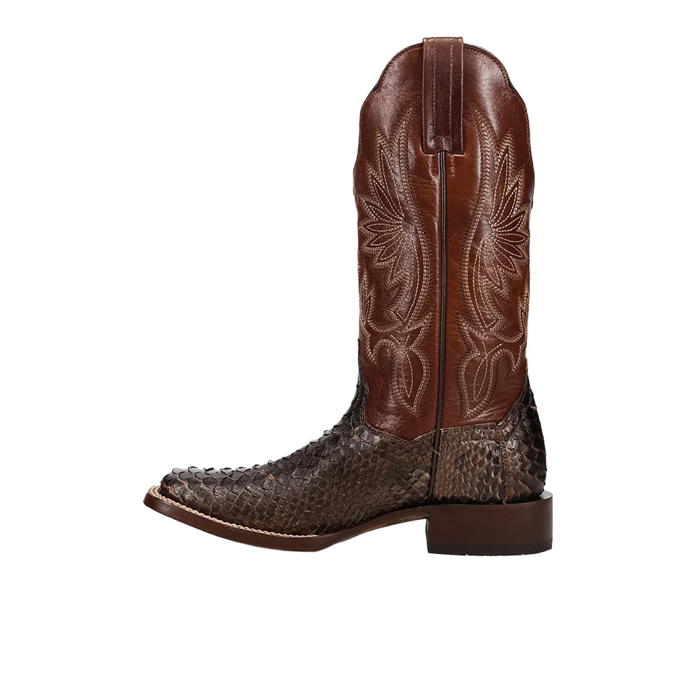 Amara Python Square Toe Pull On Cowboy Boots - Image 3