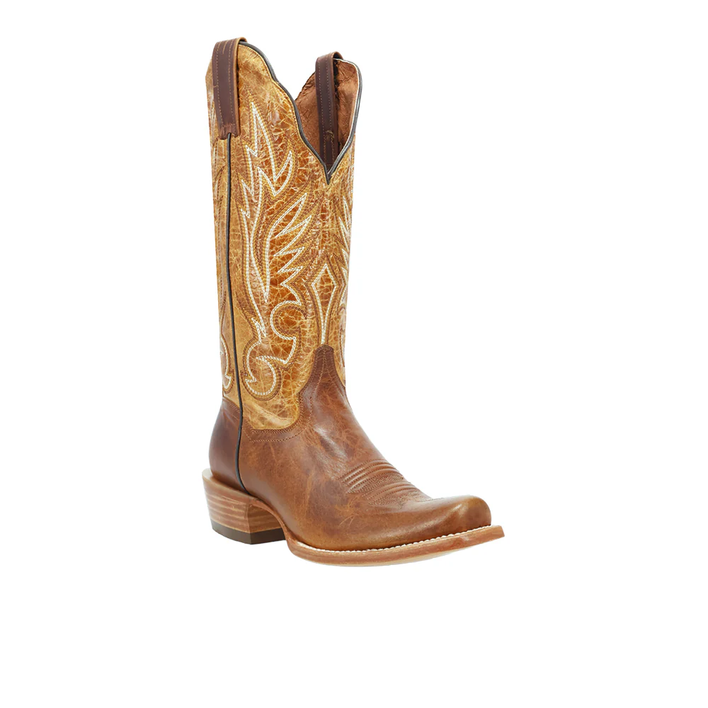 Amber Embroidered Trail Pull On Square Toe Cowboy Boots - Image 2