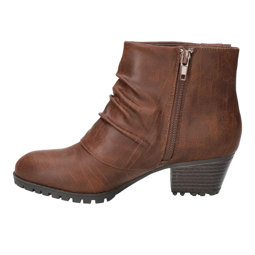 Ambrose Slouchy Ankle Round Toe Zippered Booties - Image 3