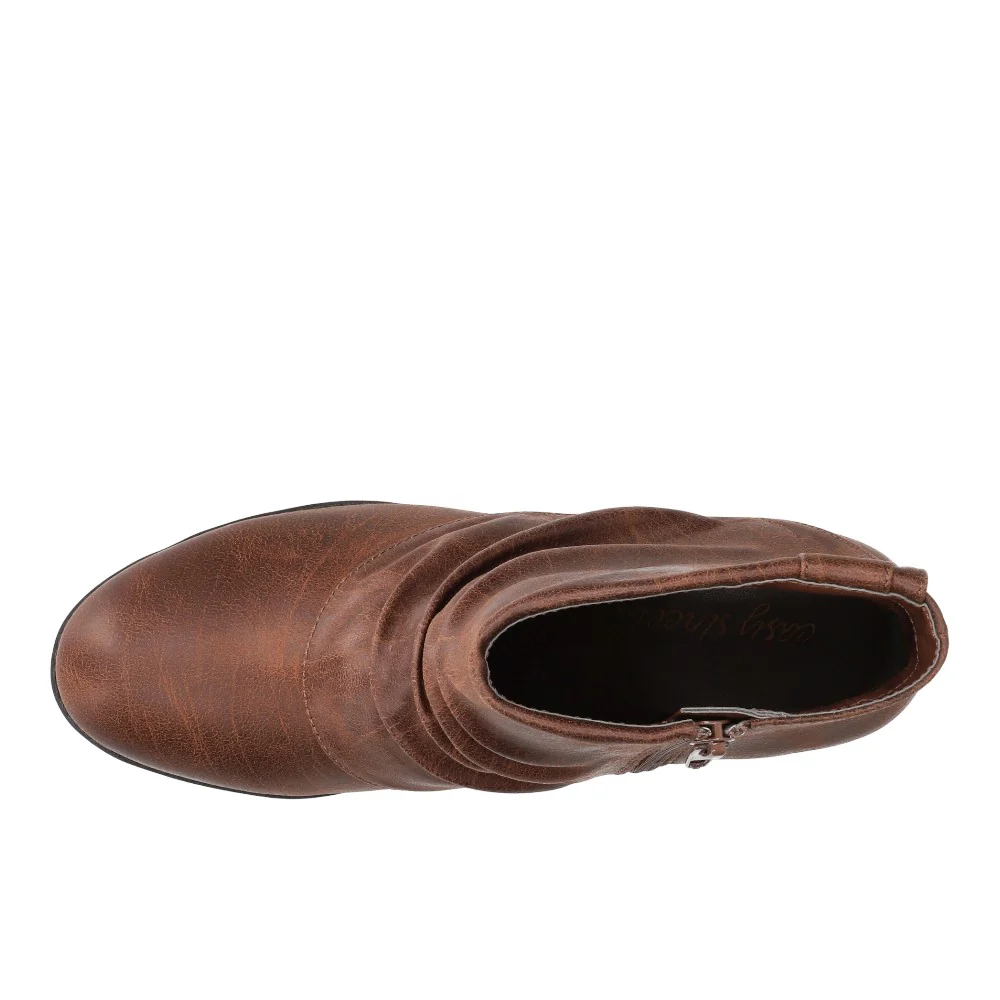 Ambrose Slouchy Ankle Round Toe Zippered Booties - Image 4