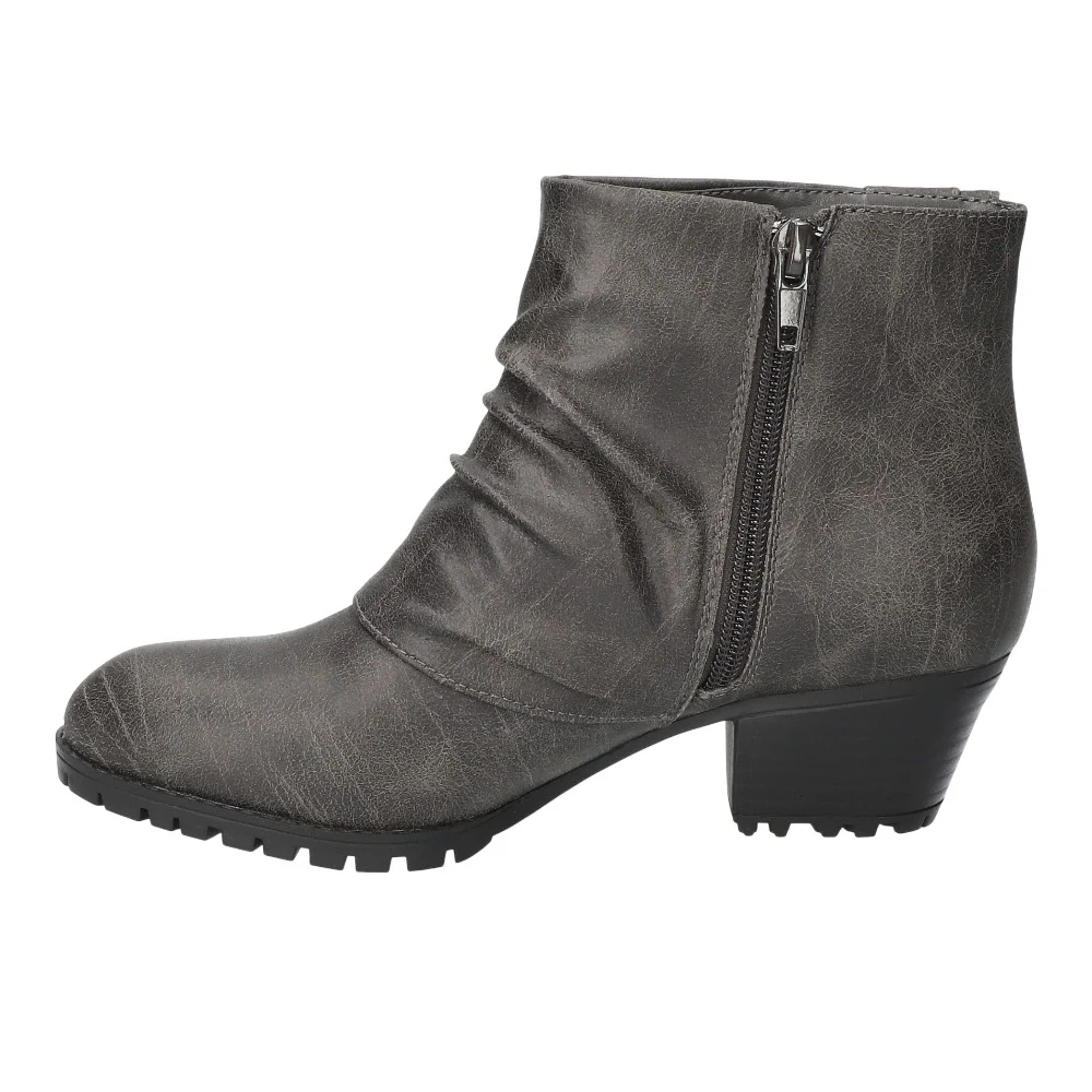 Ambrose Slouchy Ankle Round Toe Zippered Booties - Image 3