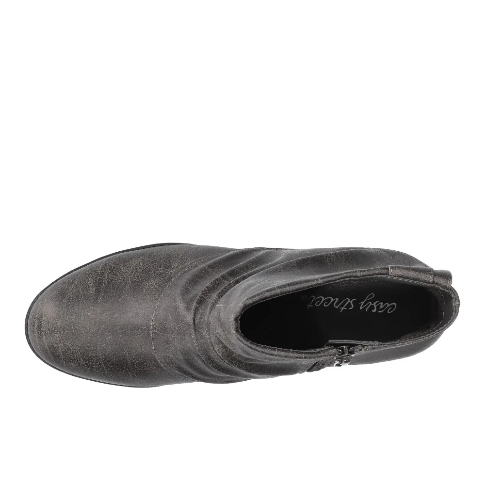 Ambrose Slouchy Ankle Round Toe Zippered Booties - Image 4