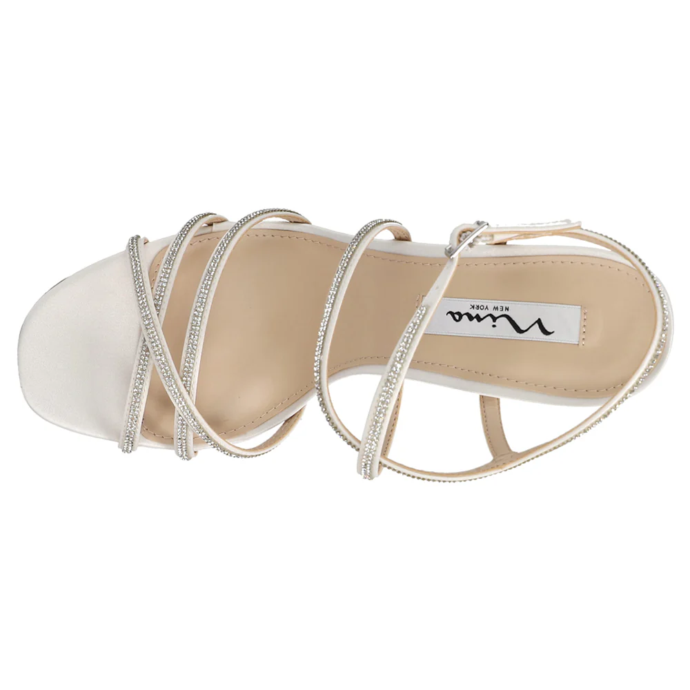Anna Rhinestone Ankle Strap Sandals - Image 4