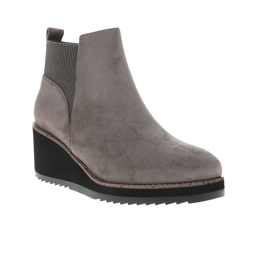 Apple Sauced Side Zip Wedge Round Toe Pull On Boots - Image 2