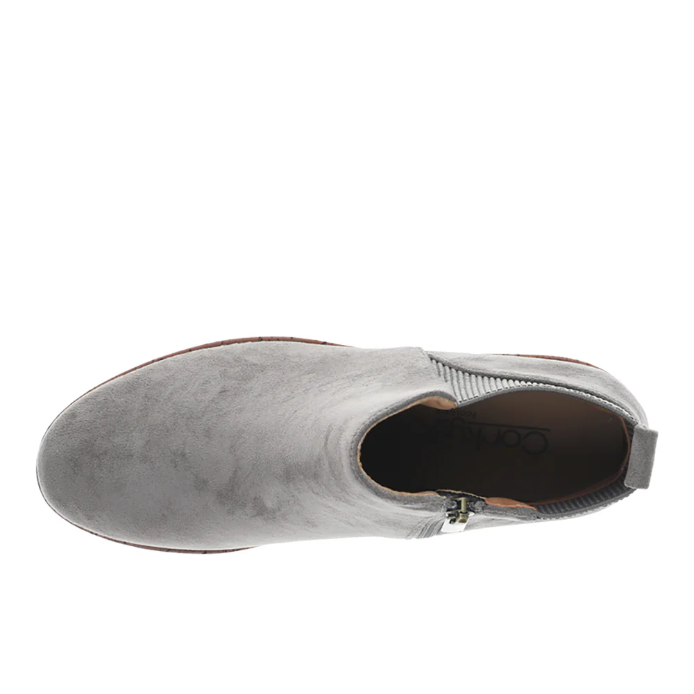 Apple Sauced Side Zip Wedge Round Toe Pull On Boots - Image 4