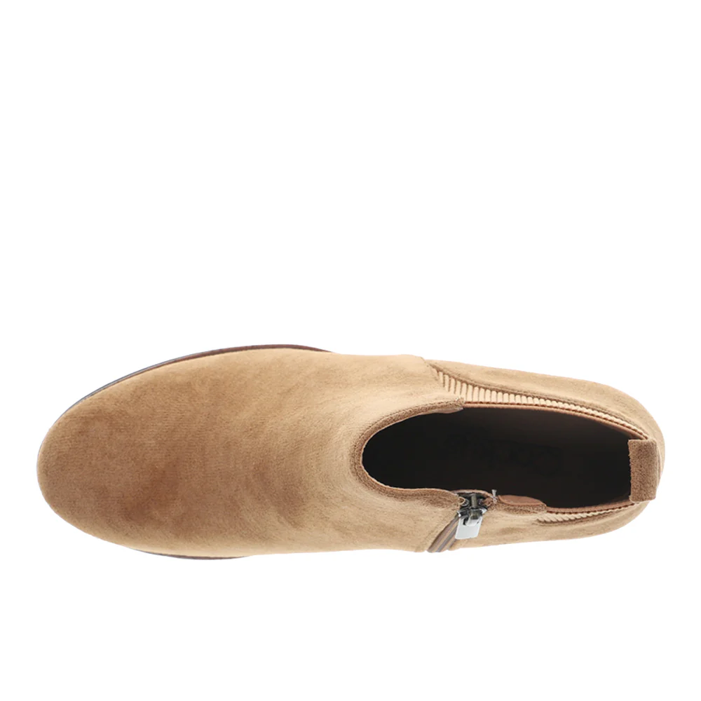 Apple Sauced Side Zip Wedge Round Toe Pull On Boots - Image 4