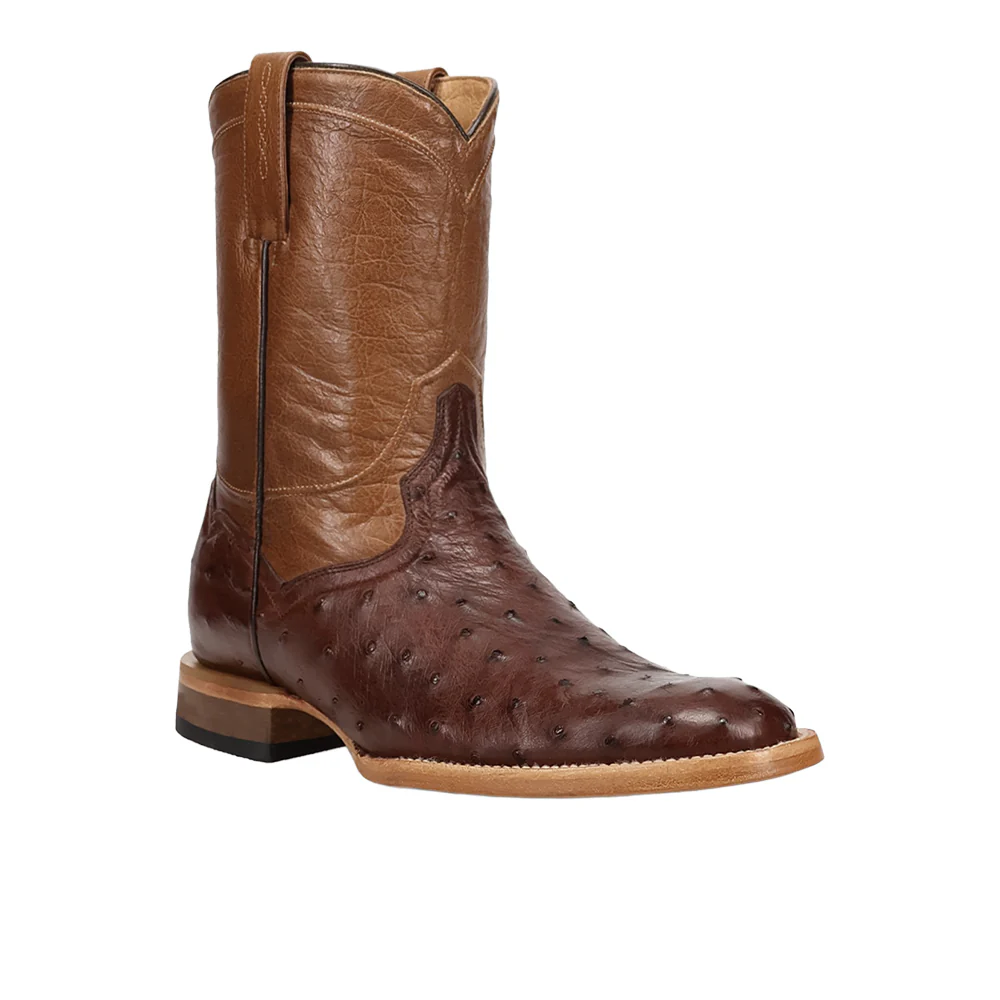 Ardor Full Quill Ostrich Round Toe Pull On Cowboy Boots - Image 2