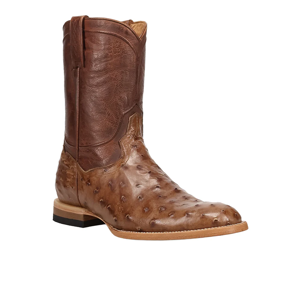 Ardor Full Quill Ostrich Round Toe Pull On Cowboy Boots - Image 2