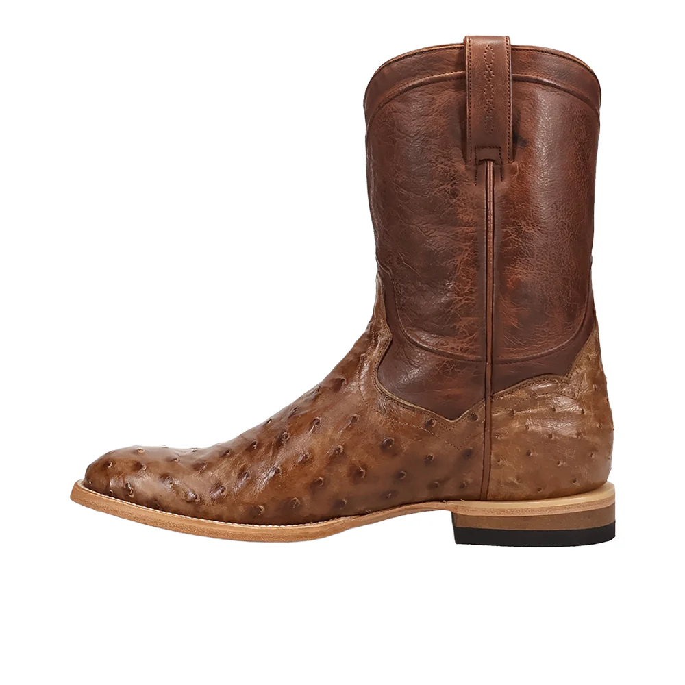 Ardor Full Quill Ostrich Round Toe Pull On Cowboy Boots - Image 3