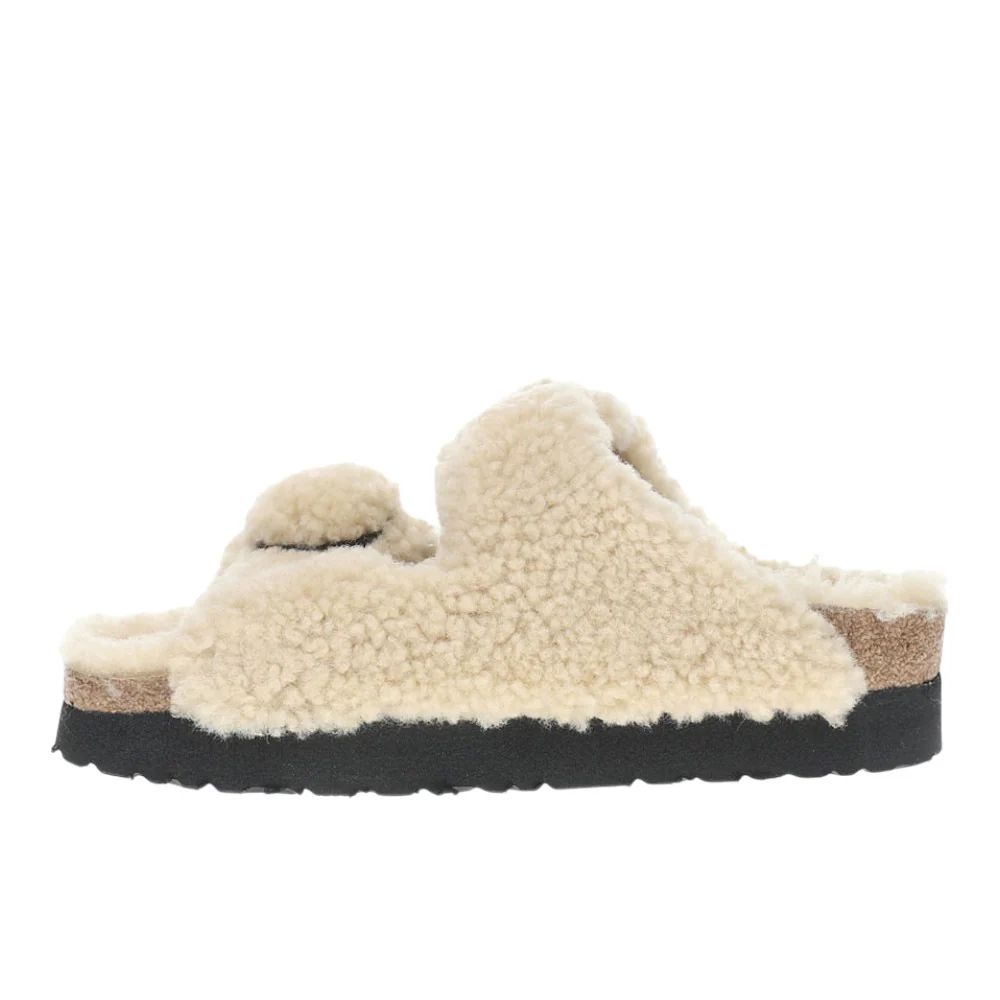 Arizona Big Buckle Shearling Footbed Sandals - Image 3