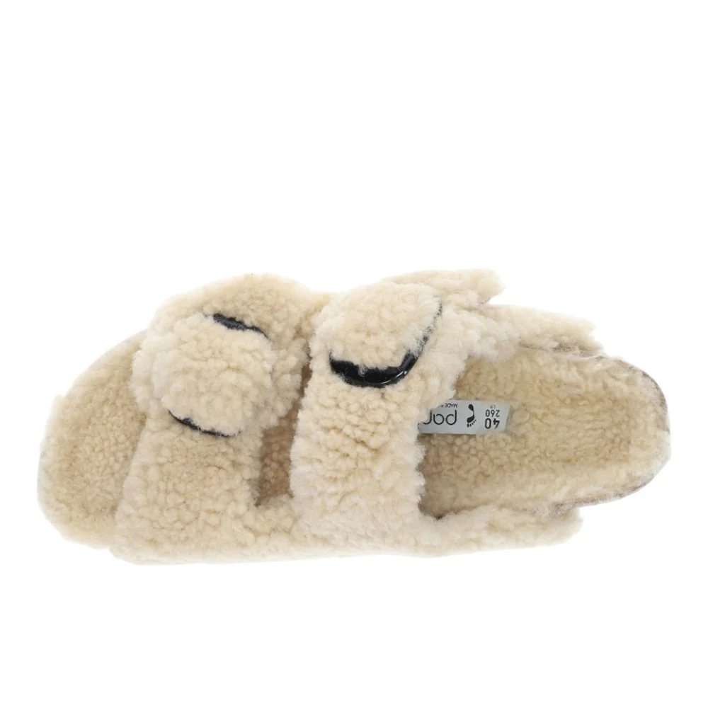 Arizona Big Buckle Shearling Footbed Sandals - Image 4