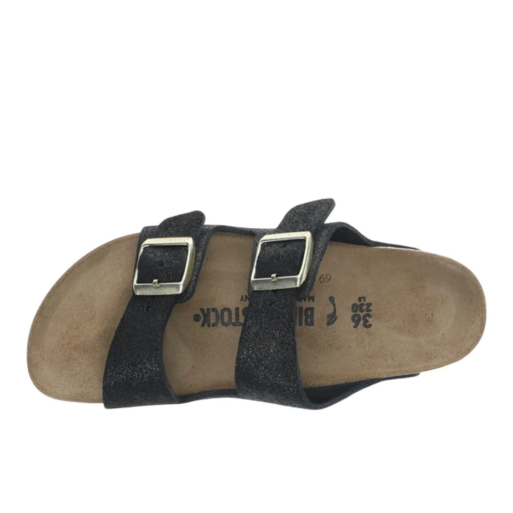 Arizona Shimmering Suede Leather Sandals - Image 4