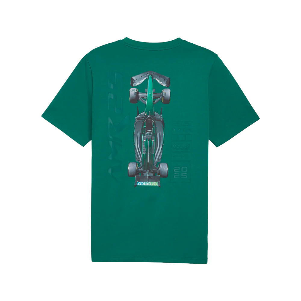 PUMA X ASTON MARTIN ARAMCO F1 Graphic Crew Neck Short Sleeve T-Shirt - Image 2