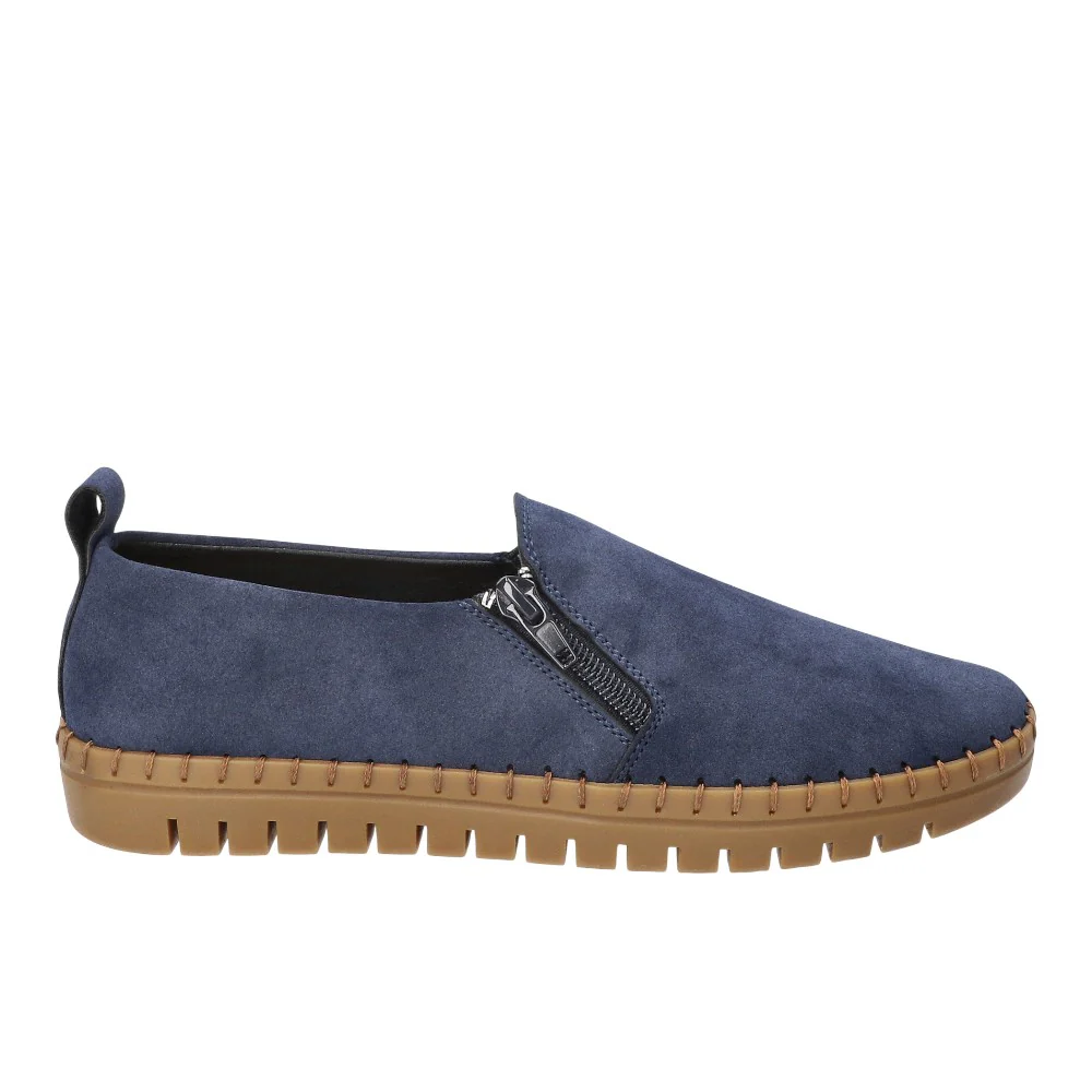 Astoria Side Zip Slip On Flats
