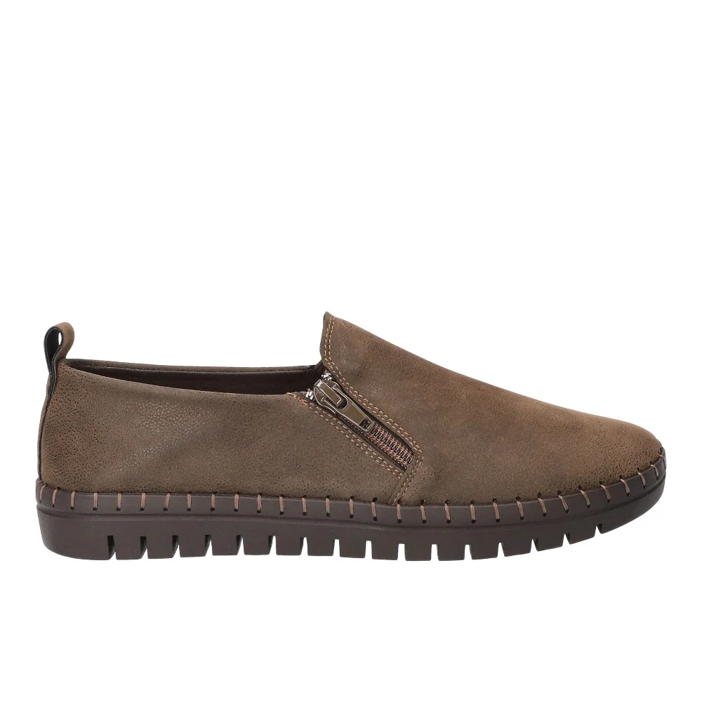 Astoria Side Zip Slip On Flats