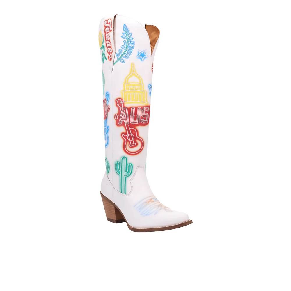 Austin Leather Snip Toe Cowboy Boots - Image 2