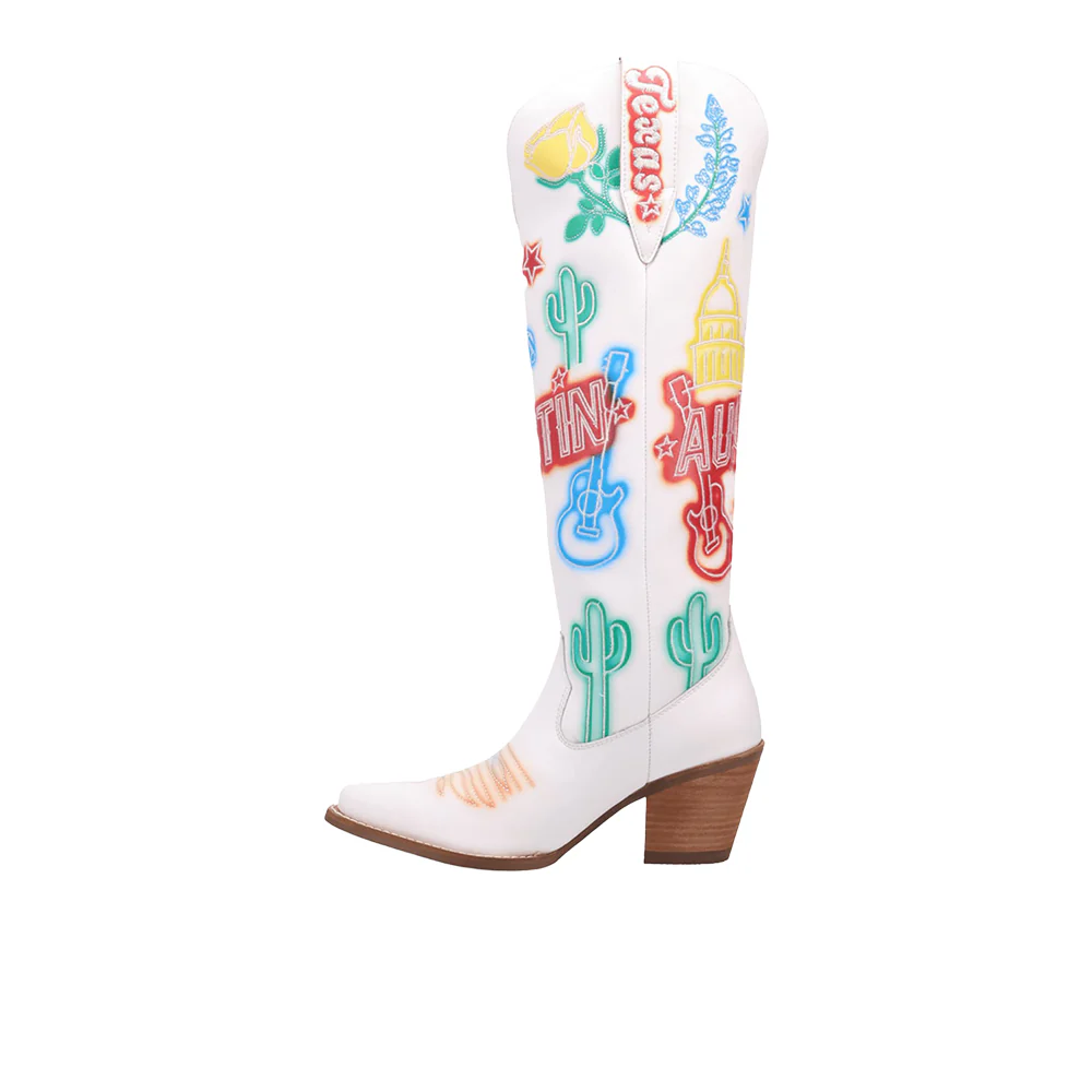 Austin Leather Snip Toe Cowboy Boots - Image 3