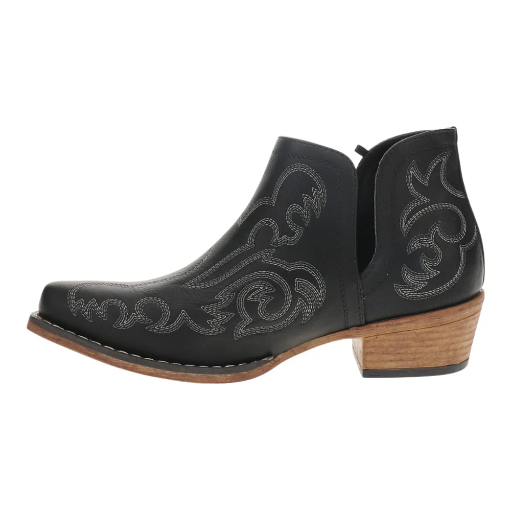 Ava Embroidered Snip Toe Cowboy Booties - Image 3