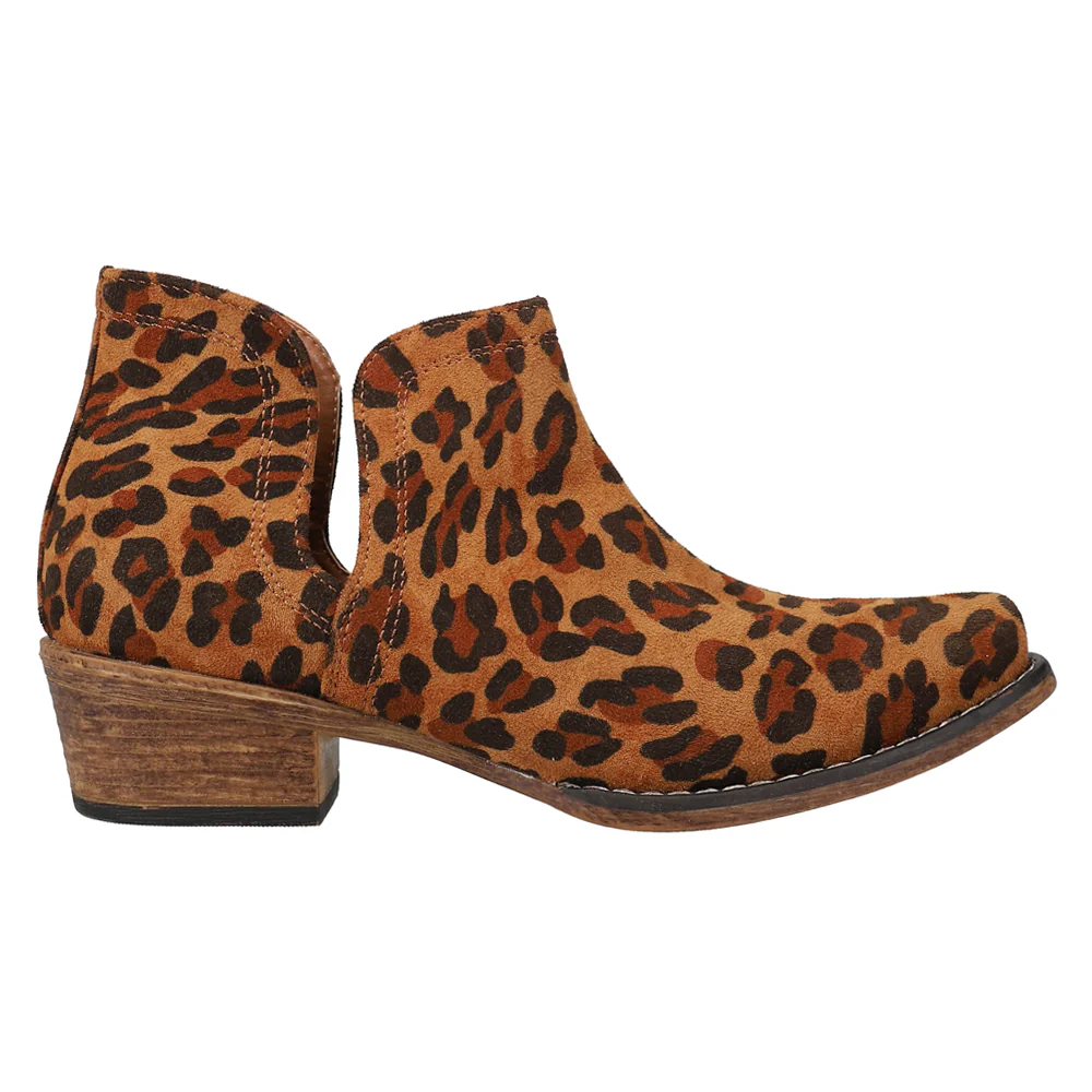Ava Leopard Snip Toe Cowboy Booties