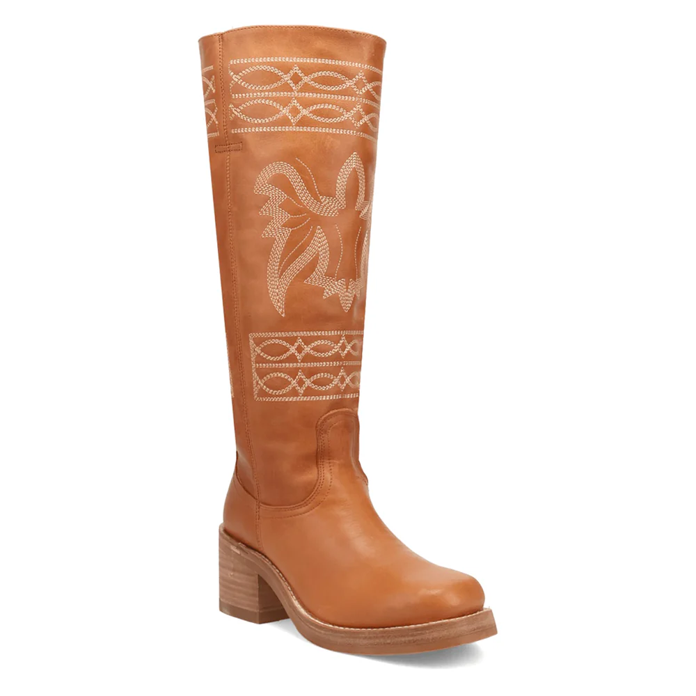 Avalon Embroidered Round Toe Pull On Boots - Image 2