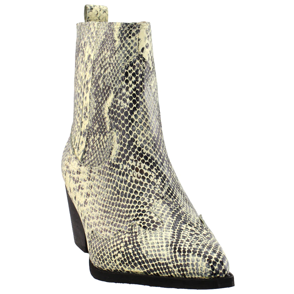 Avery Snake Pointed Toe Cowboy Booties - Image 2