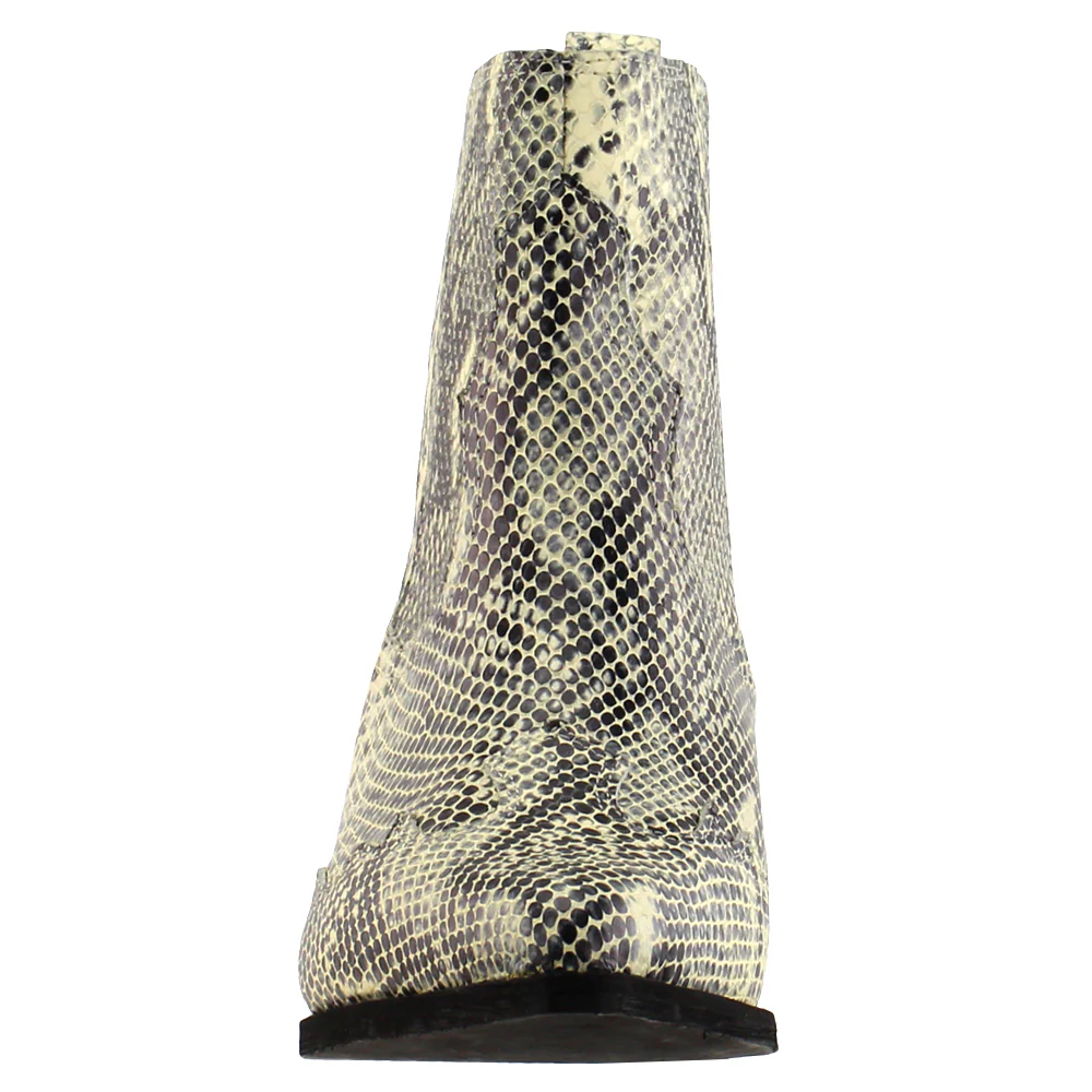 Avery Snake Pointed Toe Cowboy Booties - Image 5