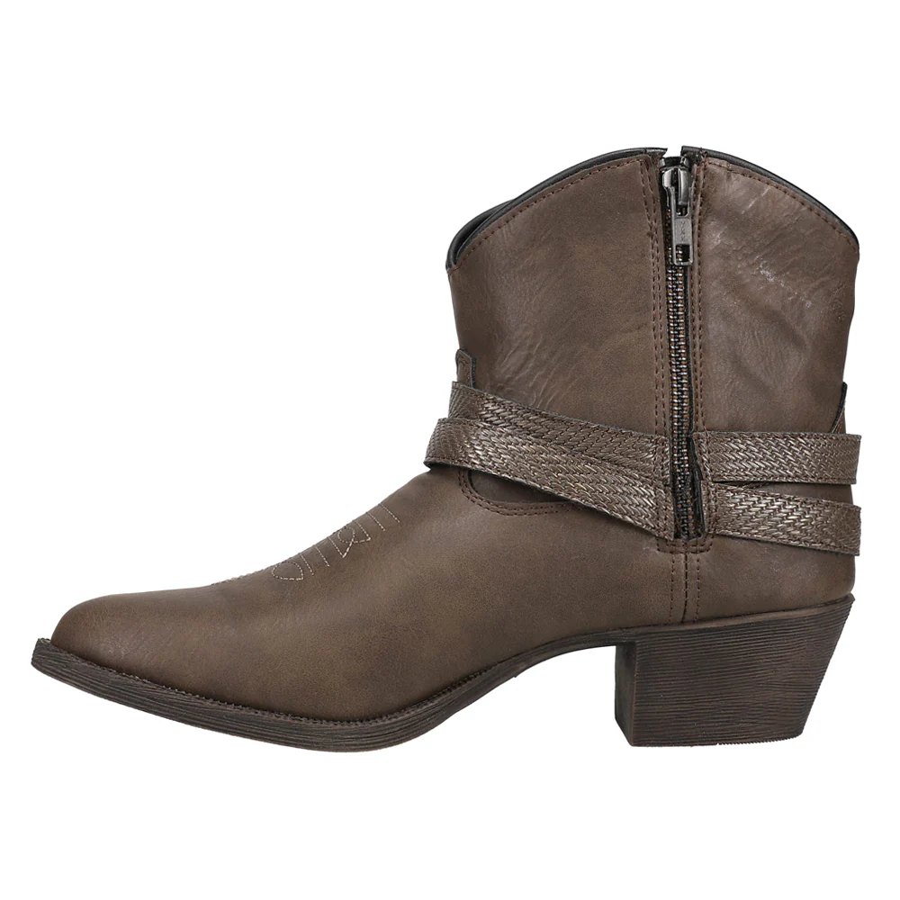 Aydra Embroidered Round Toe Cowboy Booties - Image 3