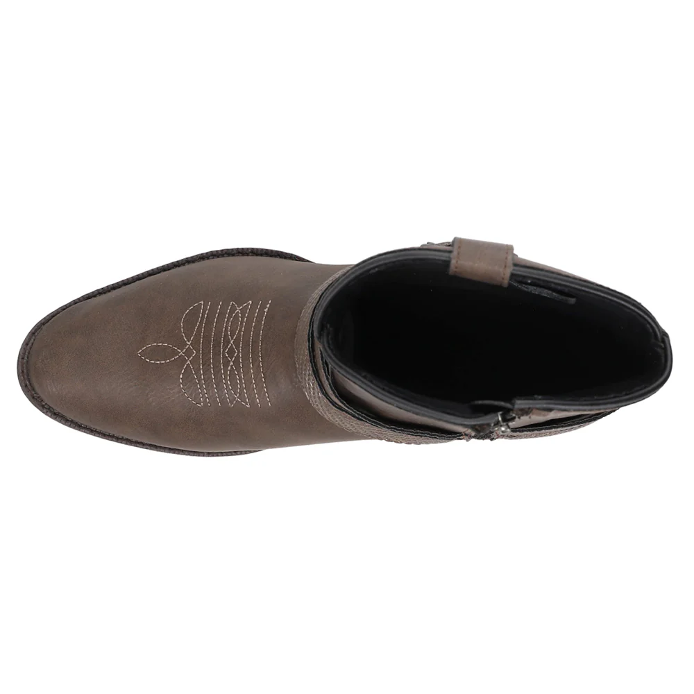 Aydra Embroidered Round Toe Cowboy Booties - Image 4