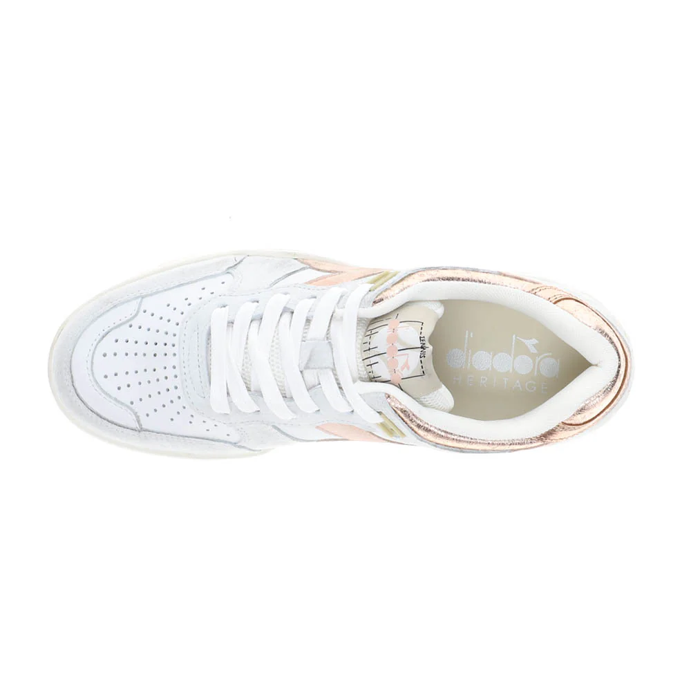 B.560 Crackle Lame Metallic Lace Up Sneakers - Image 4