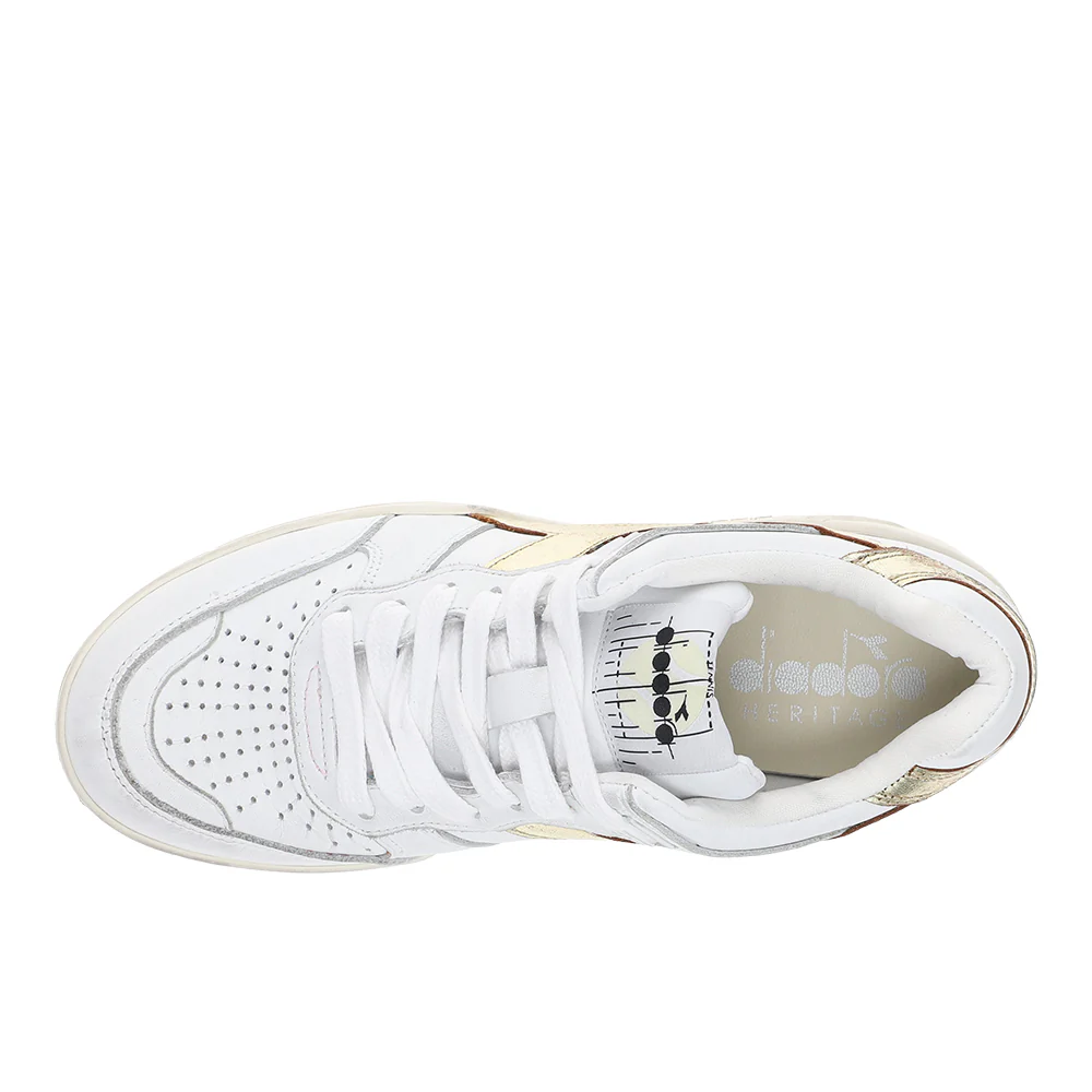 B.560 Laminated Metallic Lace Up Sneakers - Image 4