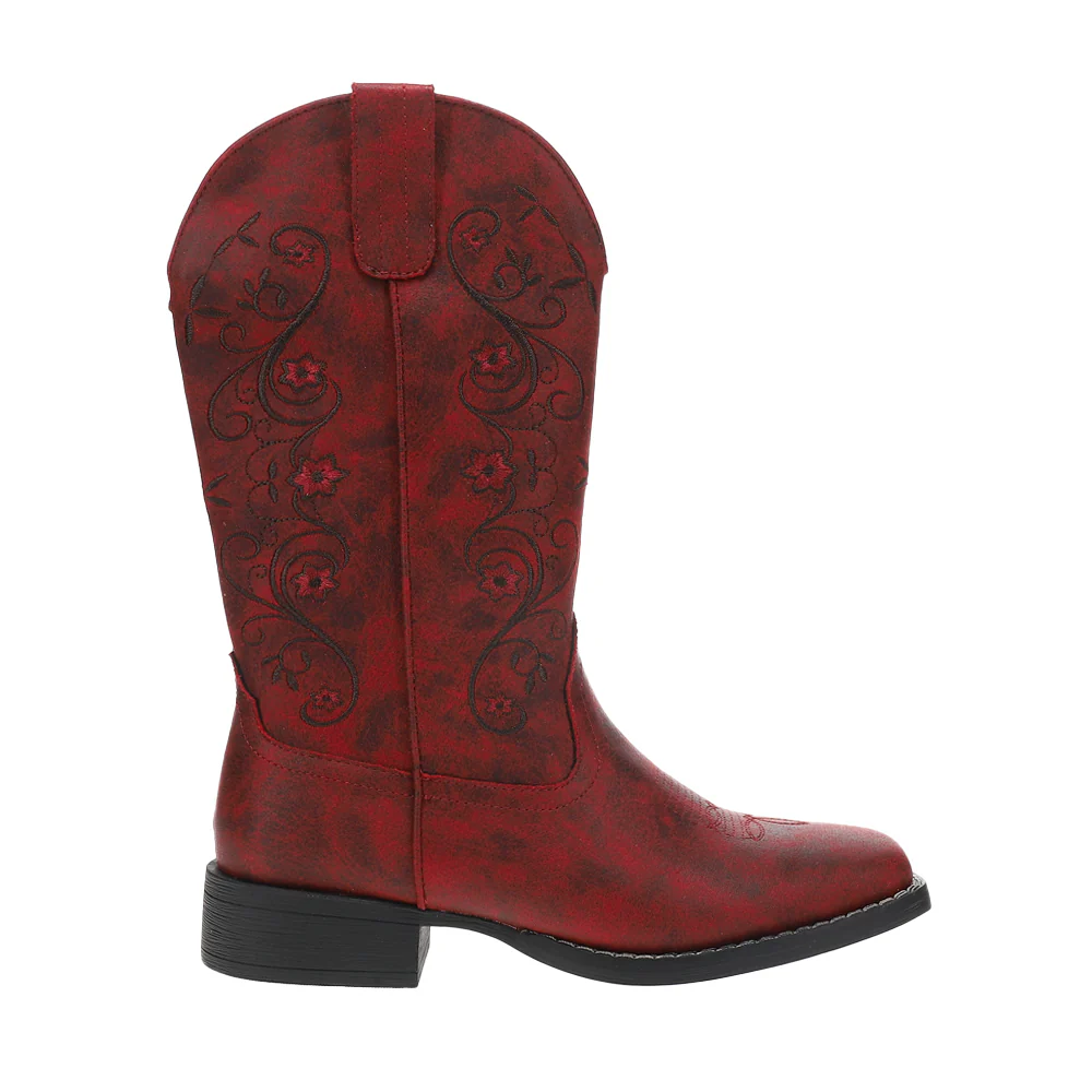 Bailey Floral Embroidered Square Toe Cowboy Boots