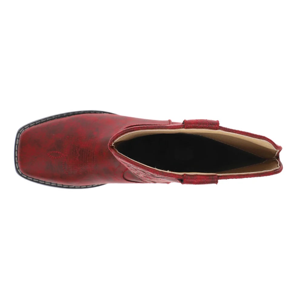 Bailey Floral Embroidered Square Toe Cowboy Boots - Image 4