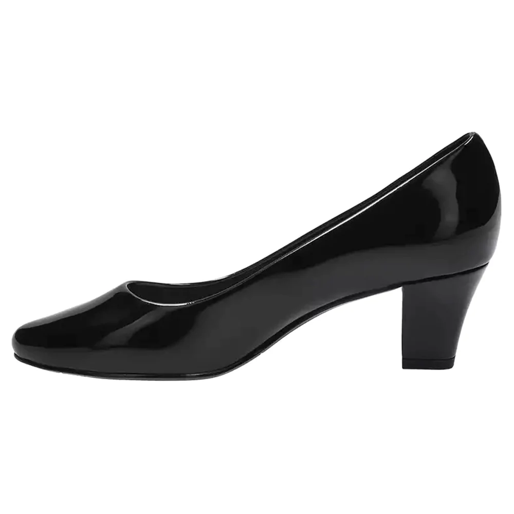 Ballari Round Toe Block Heel Pumps - Image 3